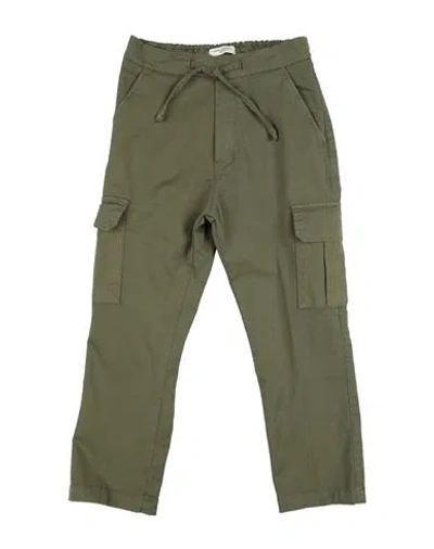 Paolo Pecora Toddler Boy Pants Military Green Size 6 Cotton, Elastane In Green
