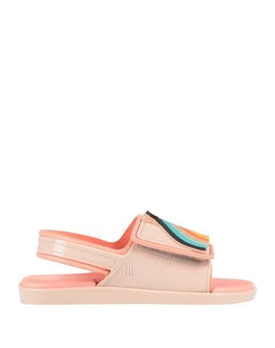 Mini Melissa Toddler Girl Sandals Blush Size 9c Pvc - Polyvinyl Chloride In Pink