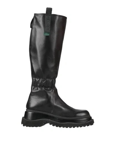 Fabi Woman Boot Black Size 7 Leather In Black