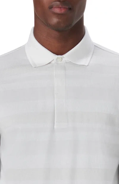 Bugatchi Three-button Long Sleeve Polo In Gray