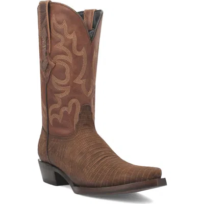Dingo The Duke Lizard Embossed Cowboy Boot In Brown