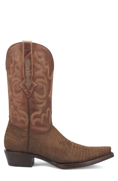 Dingo The Duke Lizard Embossed Cowboy Boot In Brown
