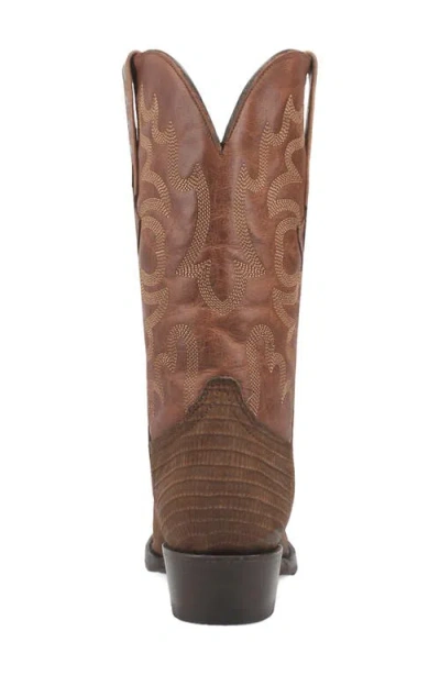 Dingo The Duke Lizard Embossed Cowboy Boot In Brown