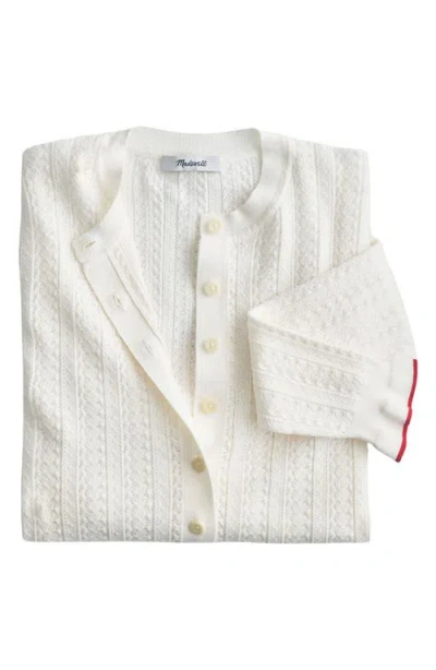 Madewell The Signature Open-knit Cardigan In White
