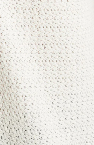 Frame Open Weave Short Sleeve Shirt Cream In White