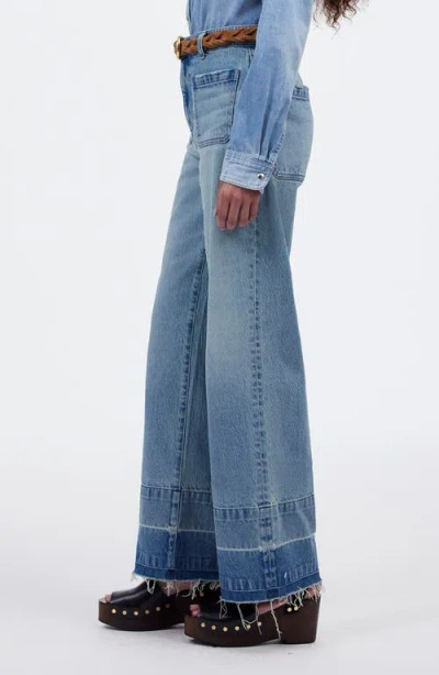 Madewell The Emmett Release Hem Patch Pocket Wide Leg Jeans