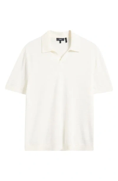 Theory Brenan Linen Blend Polo In White