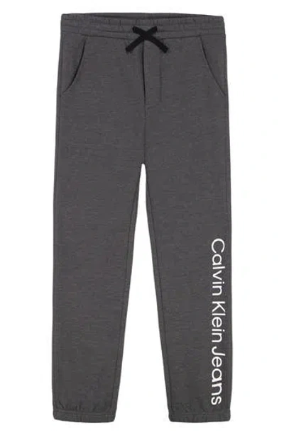 Calvin Klein Boys 8-20 Ribbed Cuffs Jogger Pants In Gray