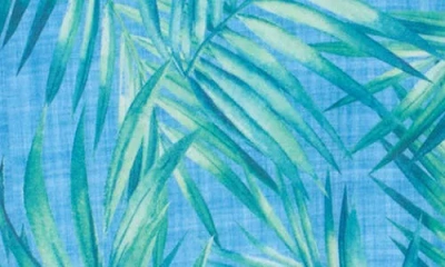 Construct Palm Leaf Performance Knit Polo In Blue