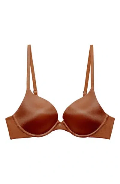 Savage X Fenty Core Microfiber Push-up Bra In Brown