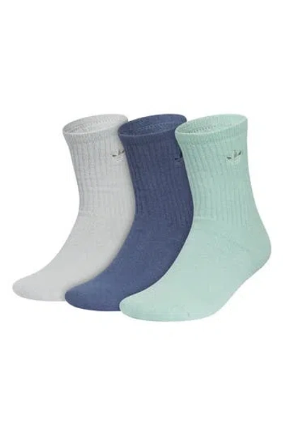 Adidas Originals 3-pack Supersoft Comfort Crew Socks In Multi