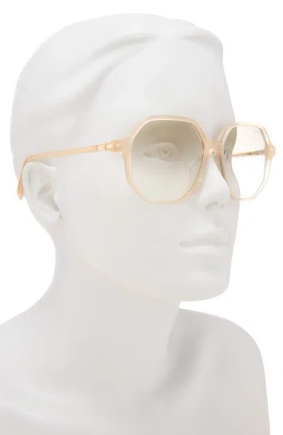 Swarovski 57mm Gradient Octagonal Sunglasses In Gold