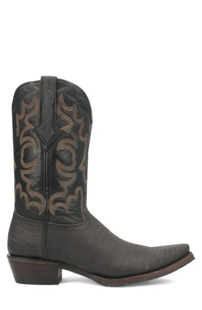 Dingo The Duke Lizard Embossed Cowboy Boot In Black