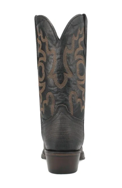 Dingo The Duke Lizard Embossed Cowboy Boot In Black