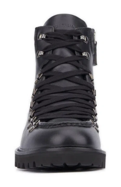 Aquatalia Gustavo Zip Combat Boot In Black