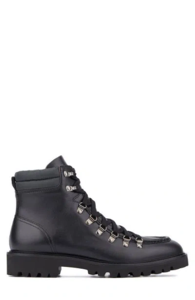 Aquatalia Gustavo Zip Combat Boot In Black