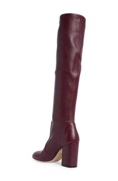 Stuart Weitzman Yuliana Knee High Slouch Boot In Burgundy