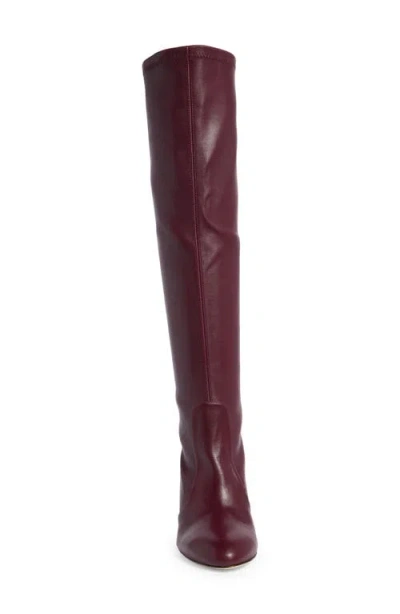 Stuart Weitzman Yuliana Knee High Slouch Boot In Burgundy