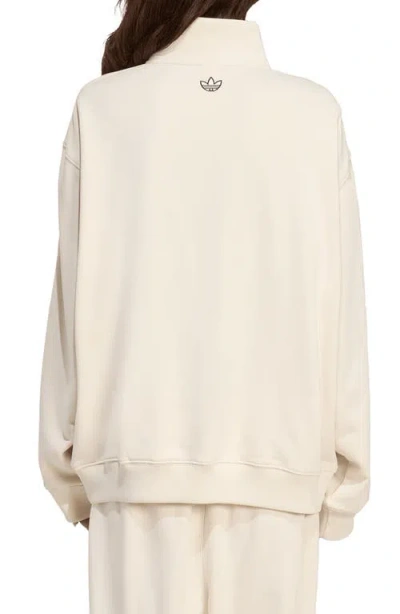 Adidas Originals Athletic Department Quarter Zip Sweatshirt In Neutral