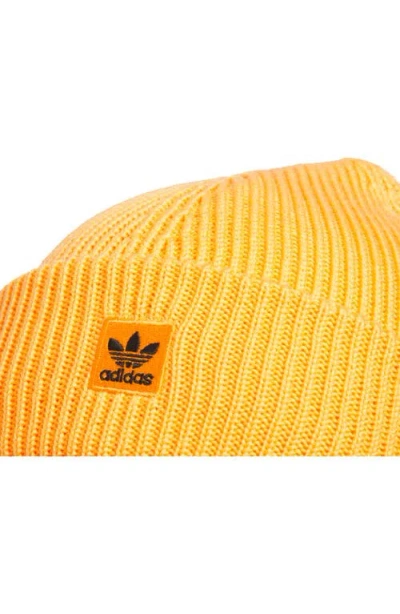 Adidas Originals Adidas Terrace Ribbd Beanie In Yellow