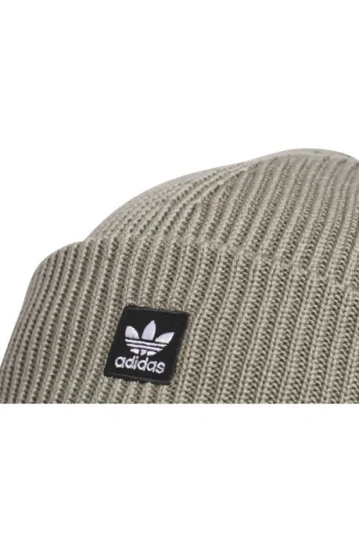 Adidas Originals Adidas Terrace Ribbd Beanie In Gray