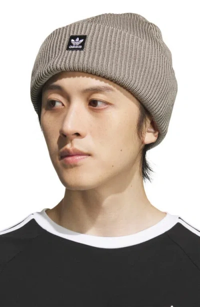 Adidas Originals Adidas Terrace Ribbd Beanie In Gray
