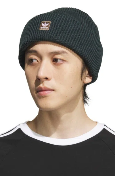 Adidas Originals Adidas Terrace Ribbd Beanie In Green