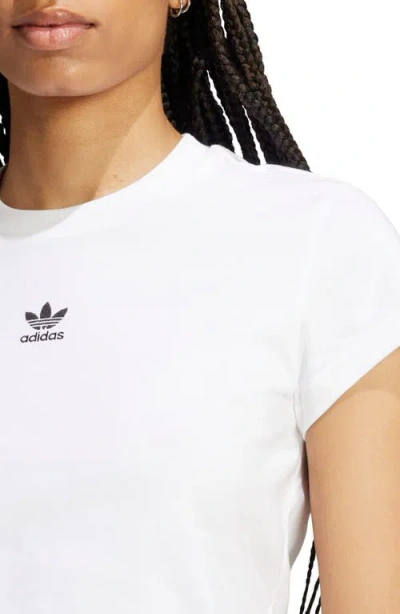 Adidas Originals Essentials Slim Fit T-shirt In Neutral