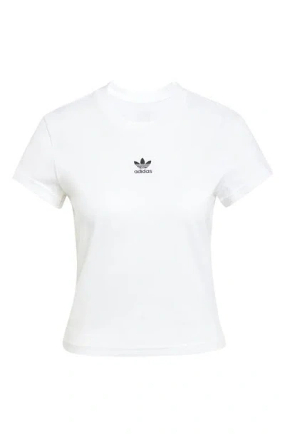 Adidas Originals Essentials Slim Fit T-shirt In Neutral