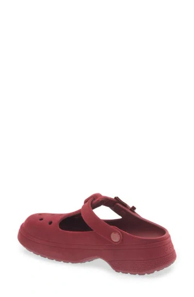 Crocs Classic Mary Jane Clog In Burgundy