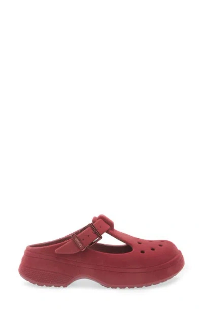 Crocs Classic Mary Jane Clog In Burgundy