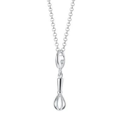 Lily Charmed Women's Sterling Silver Whisk Charm Necklace In Silver