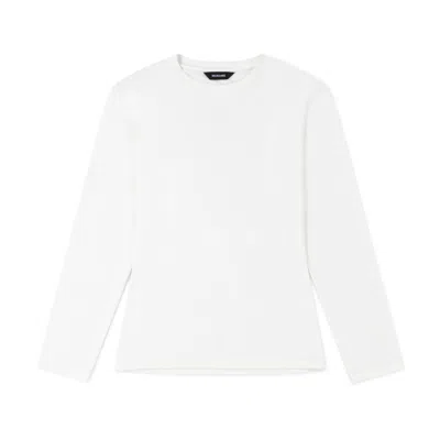 Marame Women's Long Sleeve Fitted T-shirt - White In White