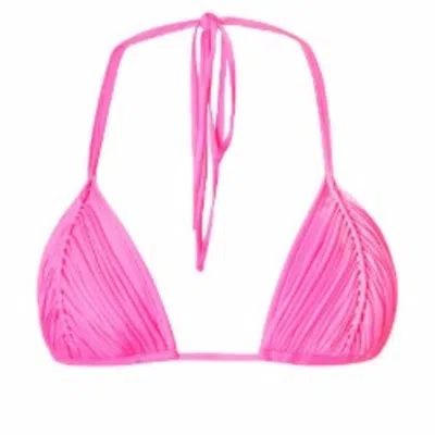 Pq Swim Women's Vivid Pink Isla Triangle Top In Pink