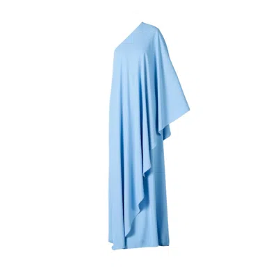 Lia Aram Women's Blue Mono Drape Bleu Gown In Blue