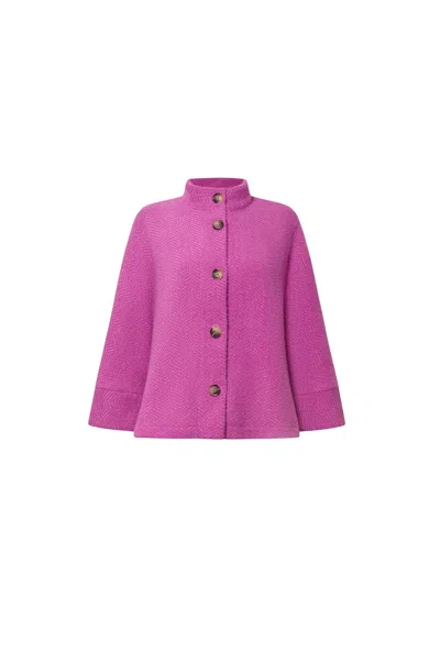 James Lakeland Women's Pink Batwing Jacket In Pink