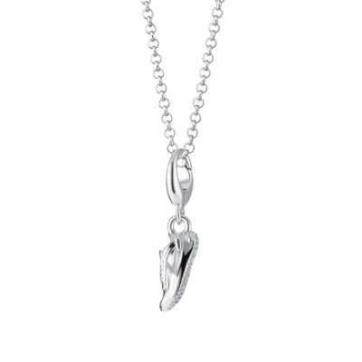 Lily Charmed Women's Sterling Silver Running Trainer Charm Necklace In Silver