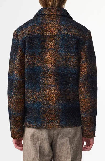 Nn07 Collared Jacket With Textured Fabric And Pockets In Brown