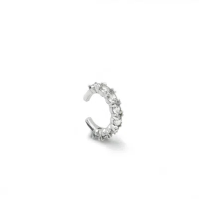 Litzi Women's Silver The Moissanite Ear Cuff In Silver