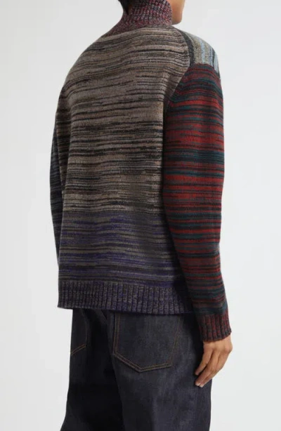 Waste Yarn Project Carol Space Dye One Of A Kind Turtleneck Sweater In Multi