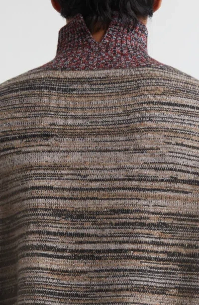 Waste Yarn Project Carol Space Dye One Of A Kind Turtleneck Sweater In Multi