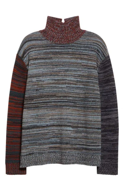 Waste Yarn Project Carol Space Dye One Of A Kind Turtleneck Sweater In Multi