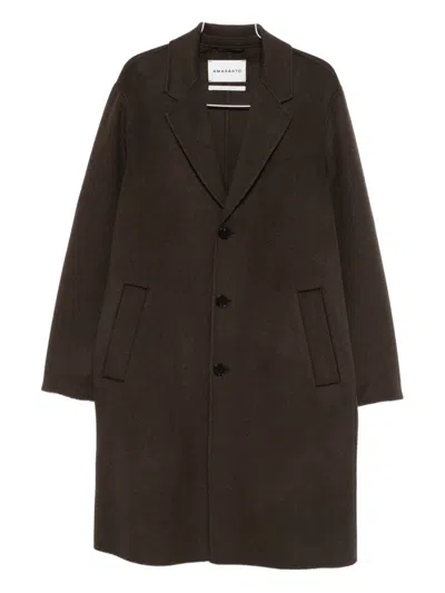 Amaranto Buttoned Single-breasted Coat In Brown