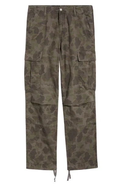 Carhartt Work In Progress Camo Cotton Duck Cargo Pants In Gray