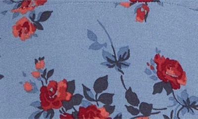 Reformation Afton Floral Print Maxi Dress In Blue