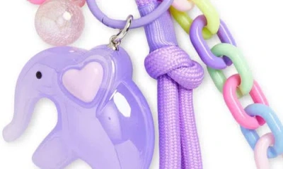 Cara Kids' Purple Elephant Bag Charm In Purple