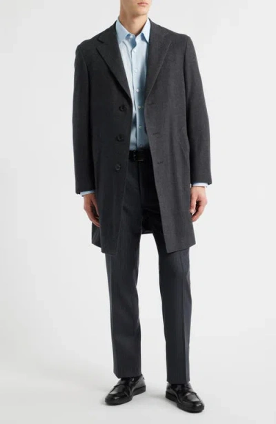 Canali Kei Trim Fit Wool Coat In Gray