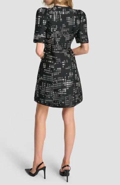 Dkny Women's Abstract Print Zip Front Mini Dress In Multi