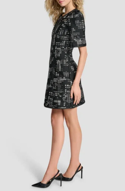 Dkny Women's Abstract Print Zip Front Mini Dress In Multi