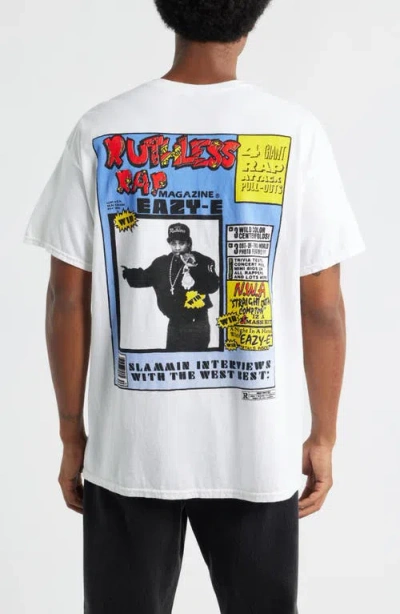 Merch Traffic Eazy-e Ruthless Rap Graphic T-shirt In White